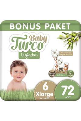 BABY TURCO - Baby Turco Bebek Bezi 6 Numara Xlarge 72 Adet