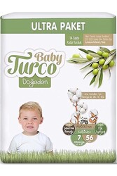 BABY TURCO - Baby Turco Bebek Bezi Doğadan 7 Numara XXL 56 Adet