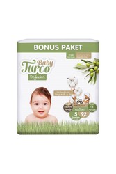 Baby Turco Doğadan Bebek Bezi 5 Numara 92 Adet - Thumbnail