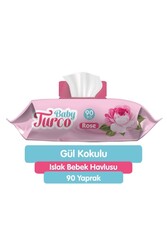 BABY TURCO - Baby Turco Gül Kokulu Islak Bebek Havlusu 90 Adet