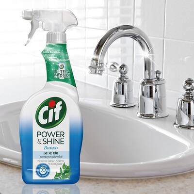 Cif Power Shine Cleanboost Sprey Temizleyici Banyo İçin Temizleyici ve Kireç Çözücü 750 ML