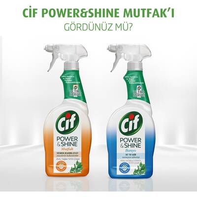 Cif Power Shine Cleanboost Sprey Temizleyici Banyo İçin Temizleyici ve Kireç Çözücü 750 ML