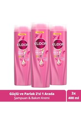 ELİDOR - Elidor Superblend 2'si 1 Arada Güçlü ve Parlak Şampuan ve Saç Kremi 3 x 400 ML