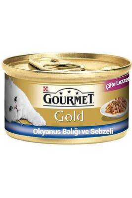 Gourmet - Gourmet Gold Okyanus Balığı ve Sebzeli Konserve Yetişkin Kedi Maması 85 G