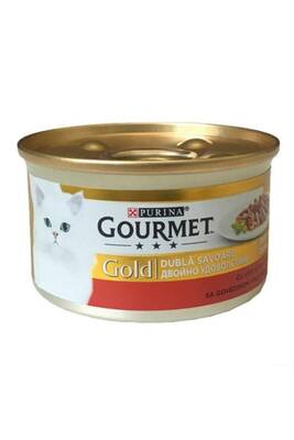 Gourmet - Gourmet Gold Parça Sığır Etli Soslu Konserve Yetişkin Kedi Maması 85 G