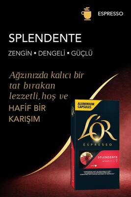 L'or Splendente Intensity 7 Nespresso Uyumlu Alüminyum Kapsül Kahve 10 Adet