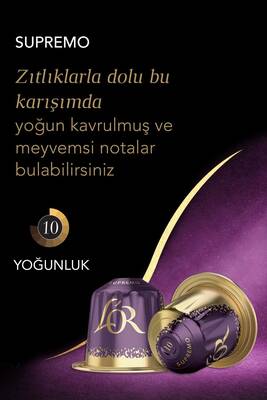 L'or Supremo Intensity 10 Nespresso Uyumlu Alüminyum Kapsül Kahve 10 Adet