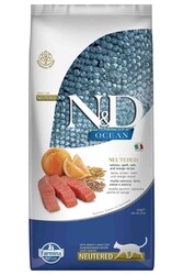 N&D - N&D Düşük Tahıllı Somonlu Kısırlaştırılmış Yetişkin Kedi Maması 10 KG