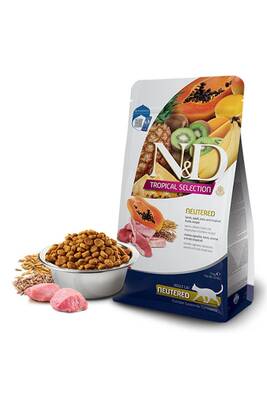 N&D - N&D Tropical Selection Düşük Tahıllı Kuzulu Tropikal Meyveli Kısırlaştırılmış Yetişkin Kedi Maması 5 KG