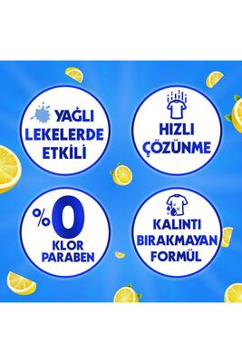 Rinso Limon ve Karbonat Renkliler ve Beyazlar için Toz Çamaşır Deterjanı 53 Yıkama 8 Kg