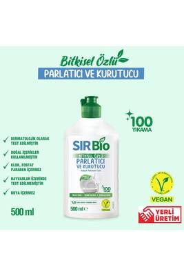 Sır Bio Bitkisel Özlü Bulaşık Makinesi Parlatıcı & Kurutucu 500 ML