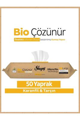 SLEEPY - Sleepy Bio Çözünür Karanfil ve Tarçın Yüzey Havlusu 50'li