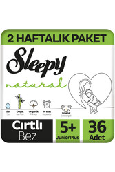 SLEEPY - Sleepy Natural Ekonomik Paket Bebek Bezi 5+ Numara Junior Plus 36 Adet