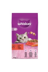 Whiskas Biftekli ve Havuçlu Yetişkin Kedi Maması 14 Kg - Thumbnail